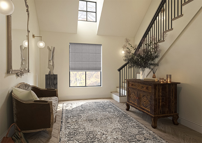 Atina (Blackout), Mist - Twist&Fit Roman Blind - Image 6